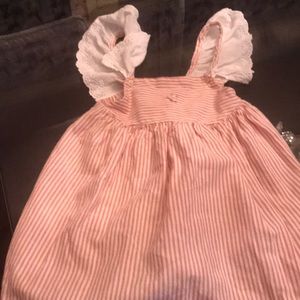 Girls striped ruffle dress